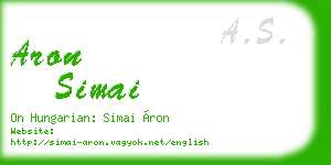 aron simai business card